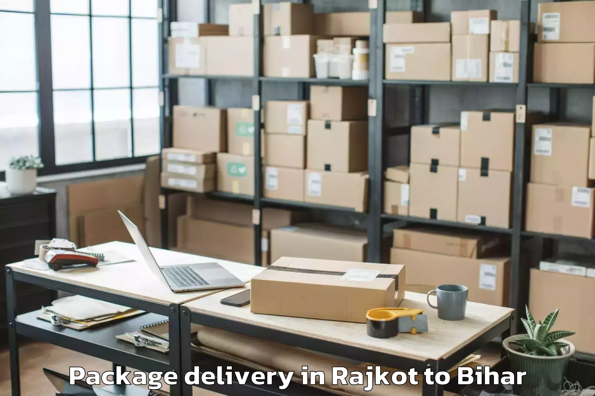 Book Rajkot to Triveniganj Package Delivery